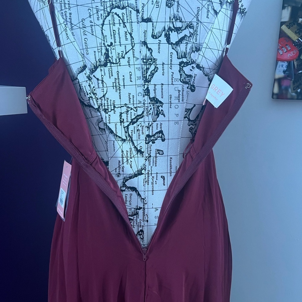 Birdy Grey Wine Colored Kaia Bridesmaid Prom Gown NWT - Picture 8 of 9